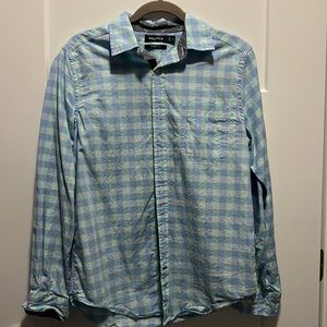 Nautica Mens Long Sleeve Plaid Button Down, Classic Fit, Size Small
